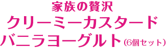 家族の贅沢 クリーミーカスタード  バニラヨーグルト（6個セット）