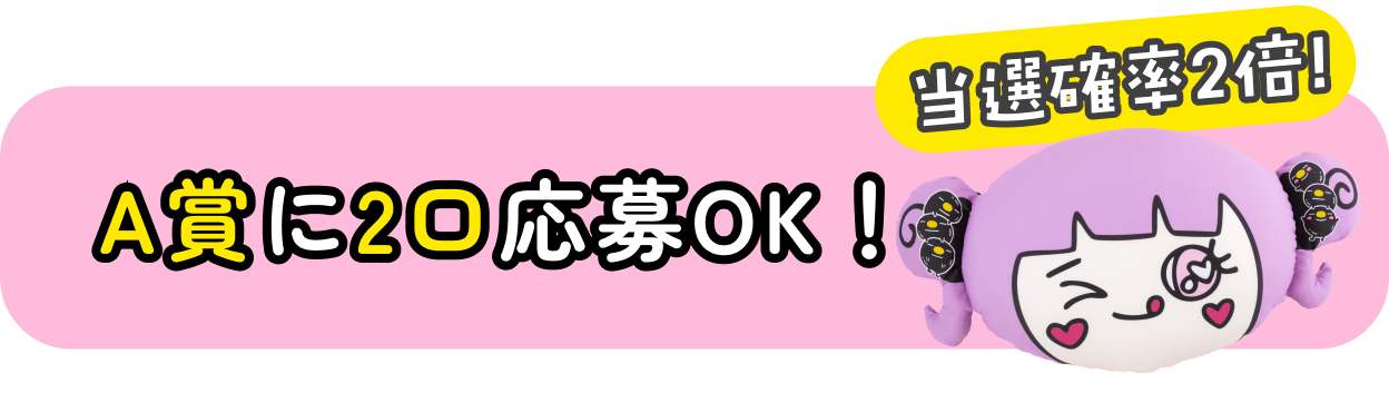 A賞に2口応募OK！